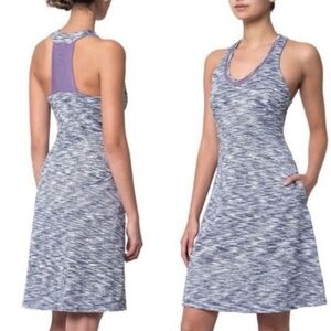 MPG Mondetta Athletic Travel Dress Women's Size Medium Purple Gray Pockets